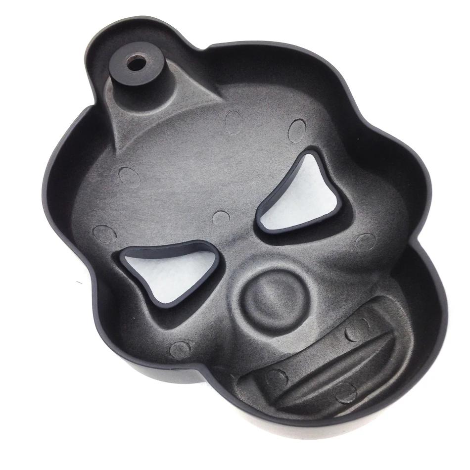 Motorcycle Parts Skull Horn Cover for Harley Davidson Big Twins V-Rods Stock Cowbell 1992-2022 BLACK