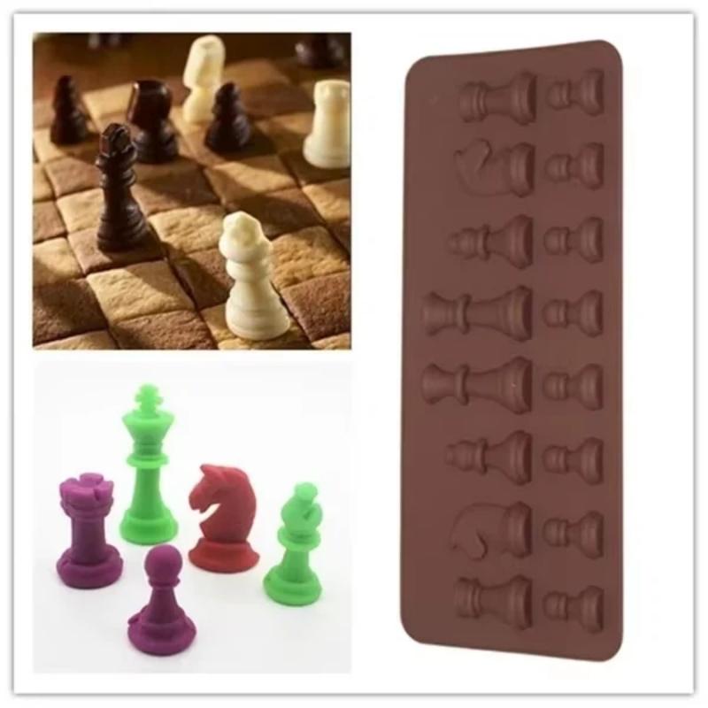 1 Pcs New International Chess Silicone Mould Non-Stick Multipurpose Chocolate Jelly Candy Cake Baking Kitchen Molds Gadget