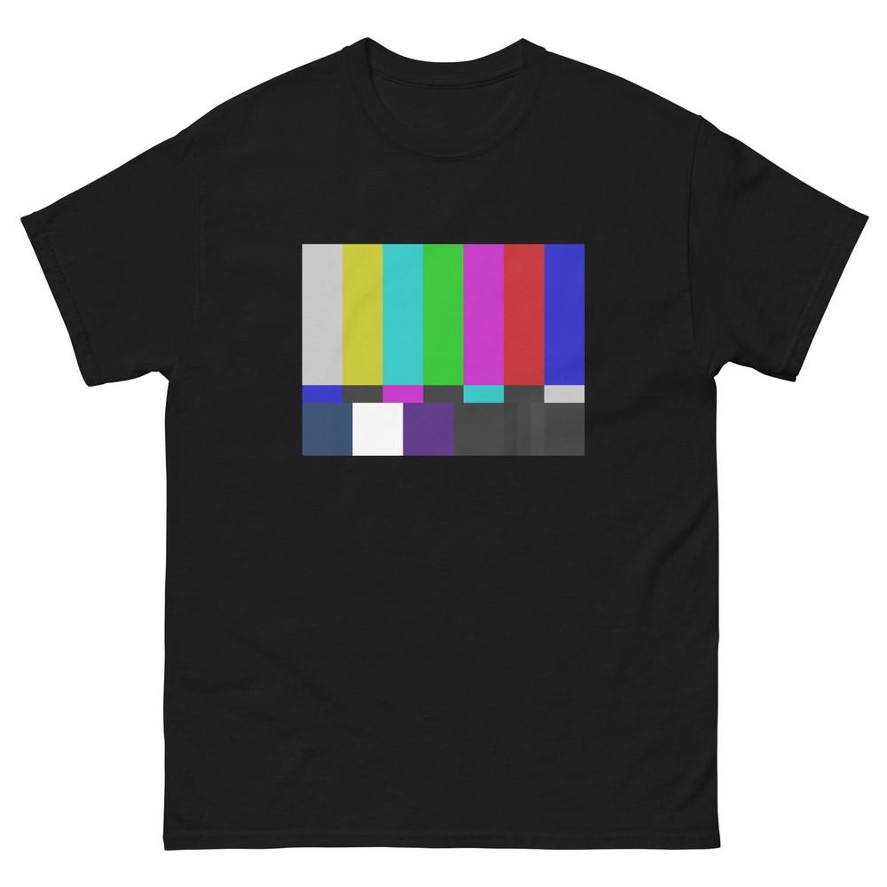 TV static SMPTE test card pattern Unisex classic tee S5XL Multilpe Colors Unisex T-Shirt XXL