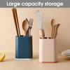 Chopsticks Storage Holder Box Double Grids Fork Spoons Countertop Tableware Organizer Draining Household Shelf