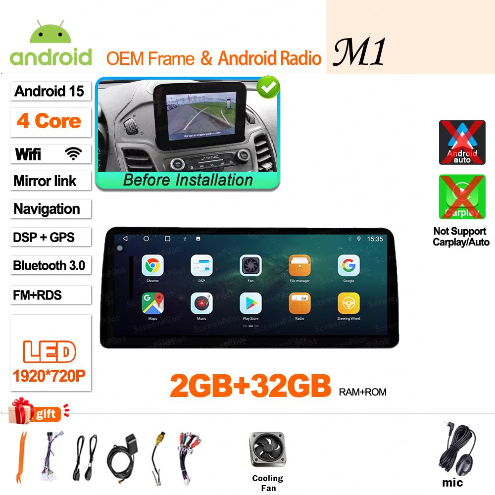 

For Ford Transit Connect MK2 2019-2023 QLED Screen 2 Din Car Radio Android 16 Car GPS Radio Stereo Multimedia Player Auto WIFI