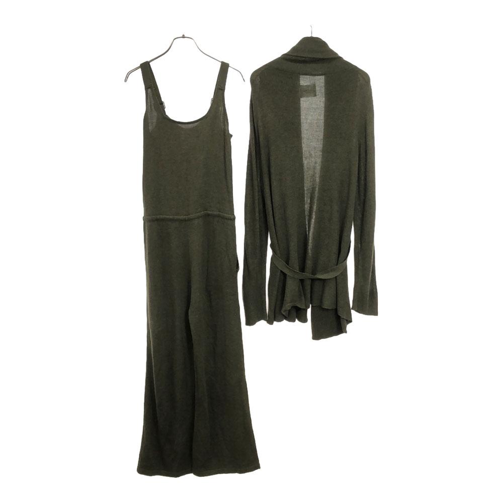 AMERI UNDRESSED Long sleeve knit cardigan Setup S khaki overalls Women Used