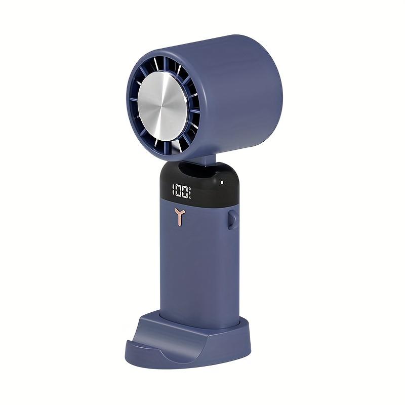 Portable Handheld Neck Cooling Fan, Three Adjustable Speeds, Cooling Mode, 4000mA Battery Rechargeable Personal Fan, Digital Power Display