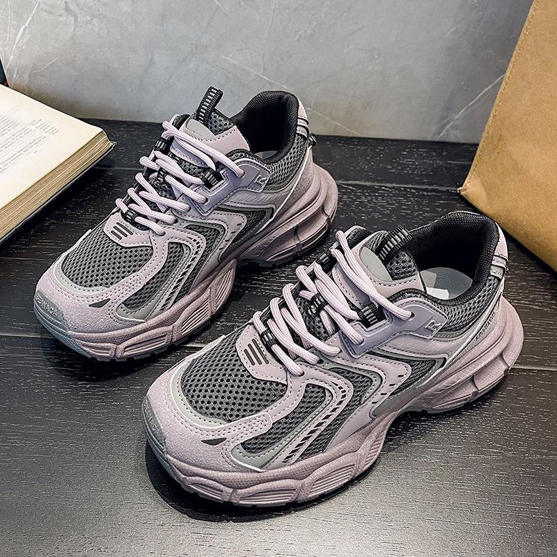 

Интернет-знаменитость жареные уличные папины кроссовки девушка 2025 осень новые показывают ноги маленькая платформа спортивная обувь студент универсальная повседневная обувь 40 фиолетовый