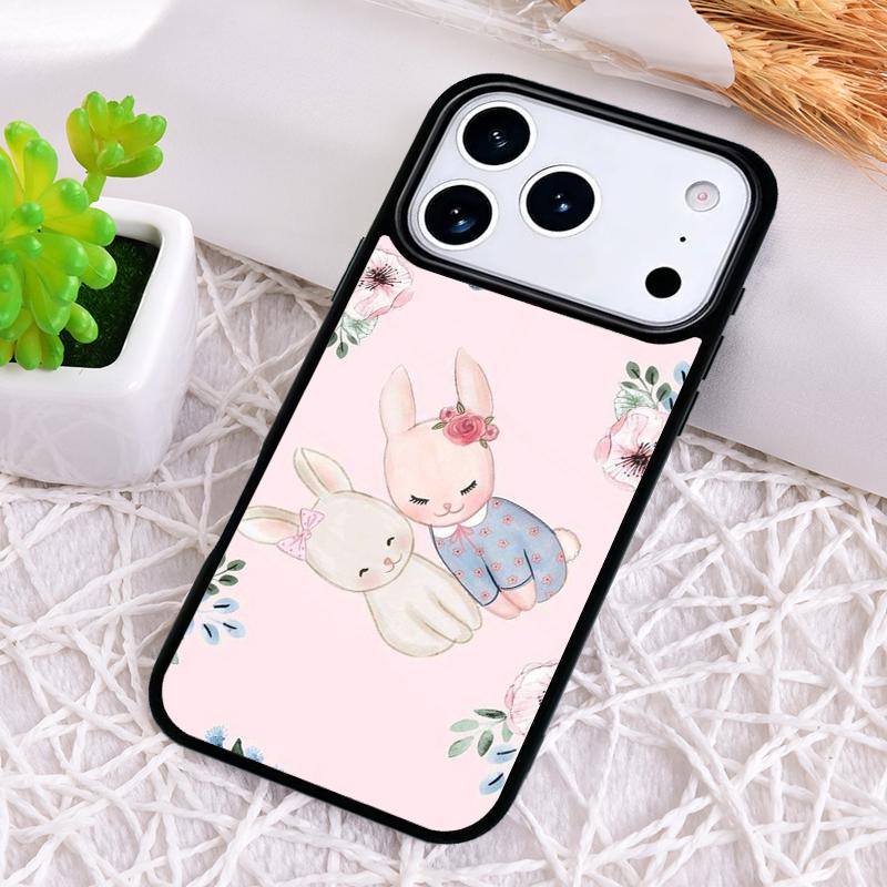 

Cute Bunny Rabbit style Phone Case for iPhone 17 Air 16 15 11 12 14 13 Pro Max Shockproof Cover iPhone Air