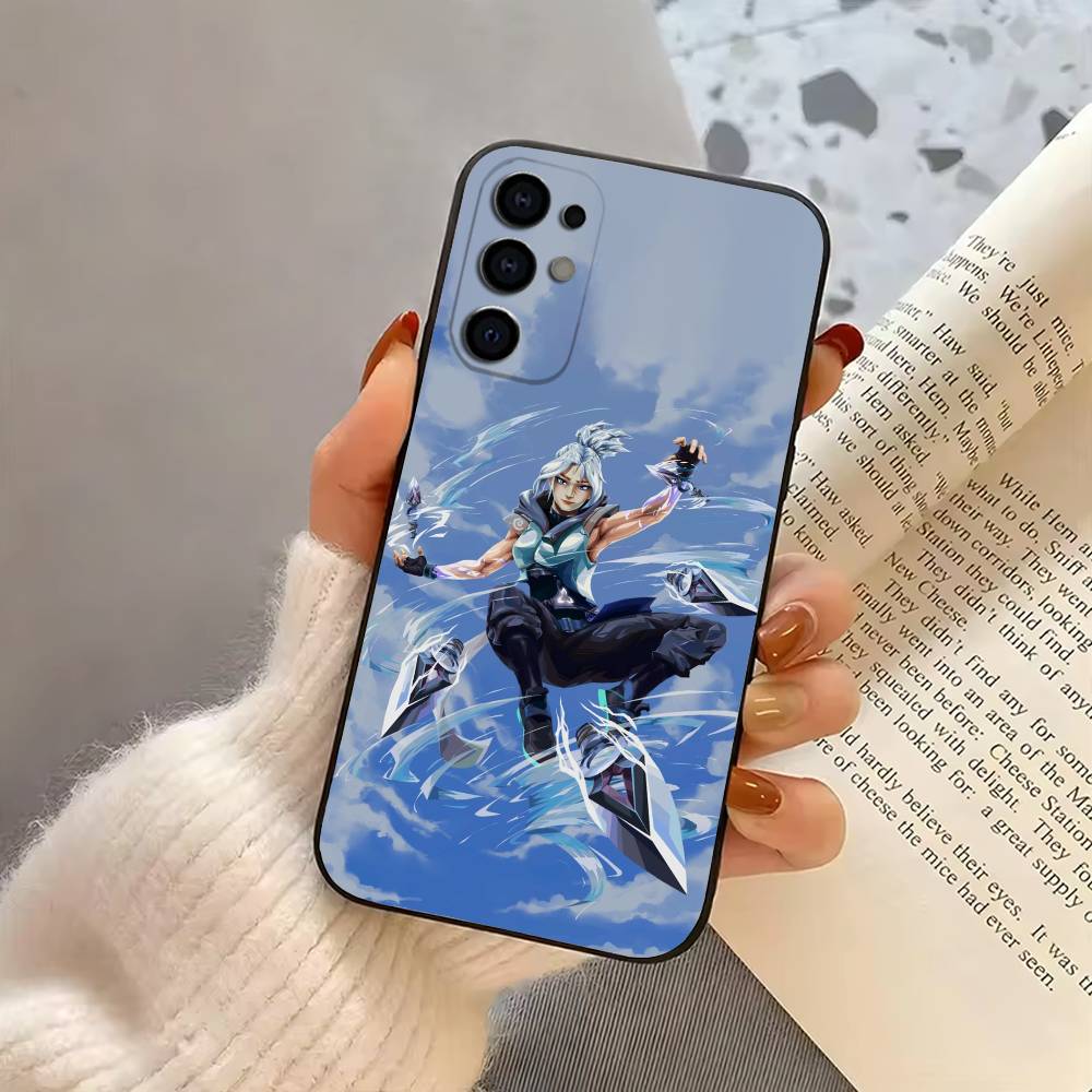 Cool Game V-Valorant J-Jett-ES Phone Case Black Silicone Soft For Samsung S25,S24,S21,S22,S23,S30,Ultra,S20,Plus,Fe,Lite