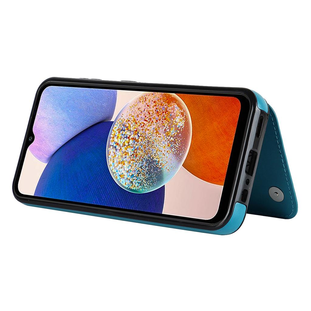 Pro Samsung Galaxy A14 5G/4G Kožené+TPU pouzdro Stojánek Vytištěná květina Mandala Skořápka telefonu