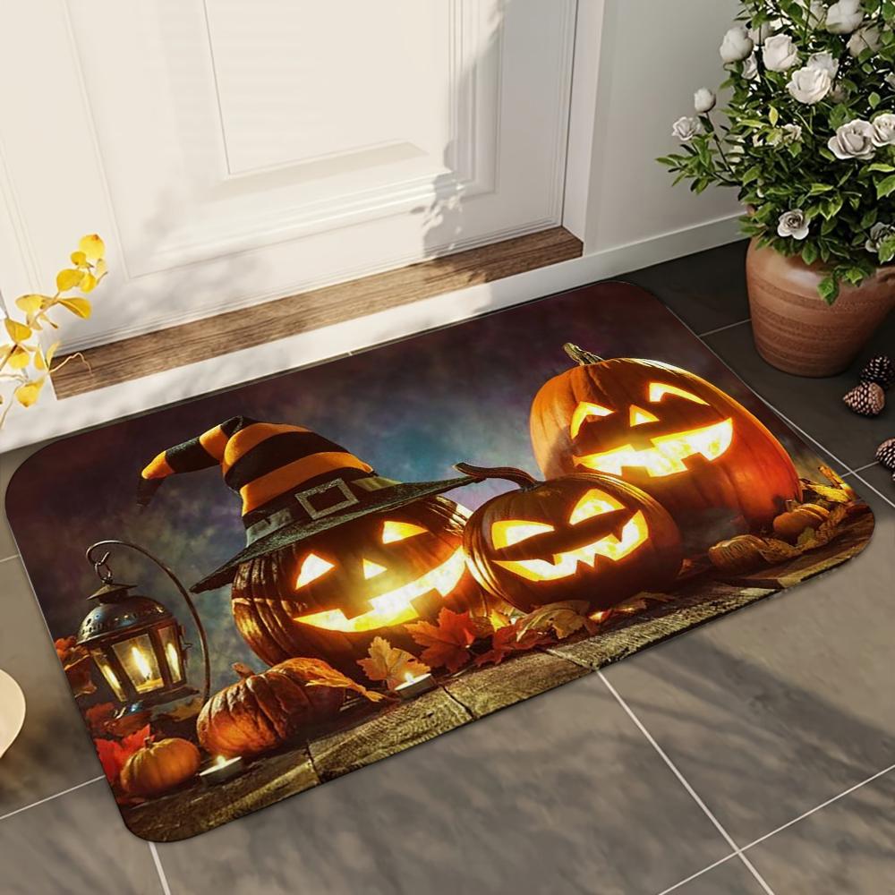

1pc V- Halloween 3D Visual Clown Absorbent Mats Anti-Slip Mats Home Decor Supplies Carpets Home Kitchen Floor Mats 40x60cm