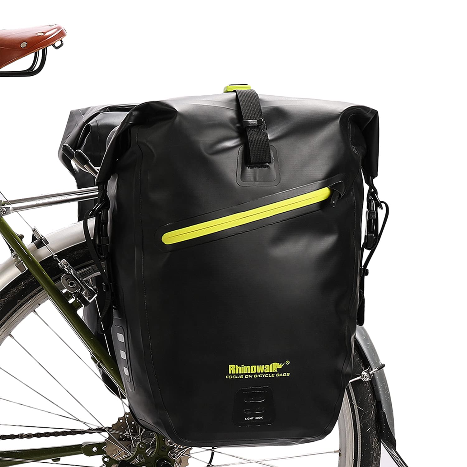 

Rhinowalk Bicycle Pannier Bags, Rear Bags, Side Bags, Waterproof, Large Capacity, Lightweight, and Storage Capacity (Black)