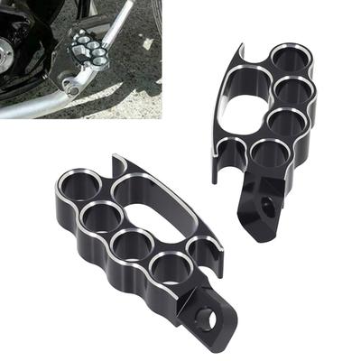 2 Stück Knöchel Fußstütze Langlebiges Aluminium Motorrad Fußrasten Pedale Kompatibel mit fxcw