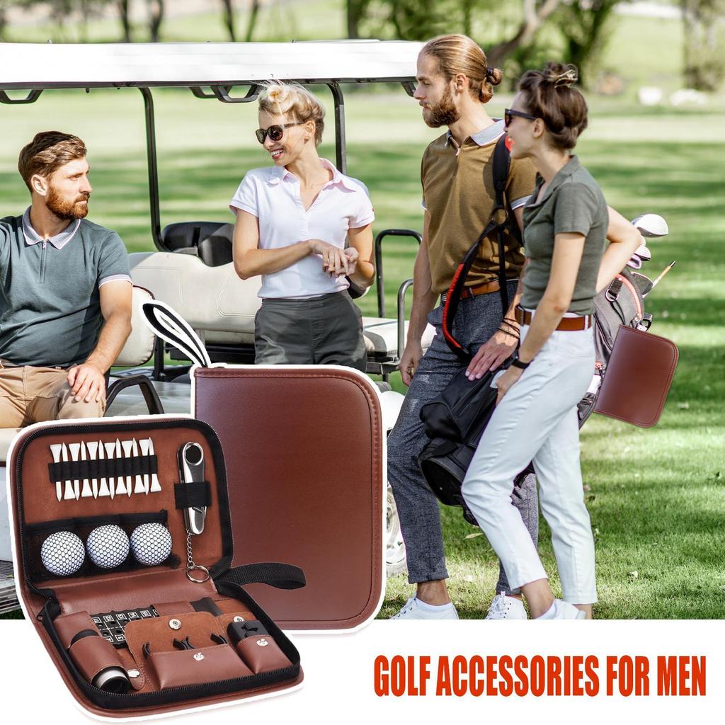 Large Golf Storage Box Golf Accessories Case Golf Accessories Set Organizer Case for Golf Balls Rangefinder Golf Tees Scorer