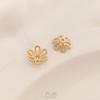 14K Light Gold & 18K Real Gold Daisy Bead Cap Jewelry DIY Accessories
