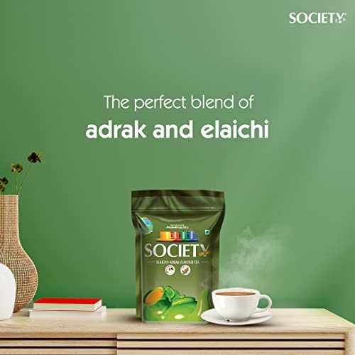 Society Tea Elaichi Adrak Chai 250 g Beutel, 1er-Packung, Erfrischender Ingwer-Kardamom-Aufguss