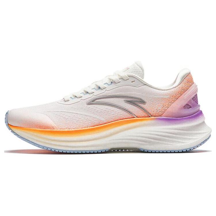 

New Anta Cushioning Wear Resistant Low Top Running Shoes Women s White Orange Purple 122415582-1 36
