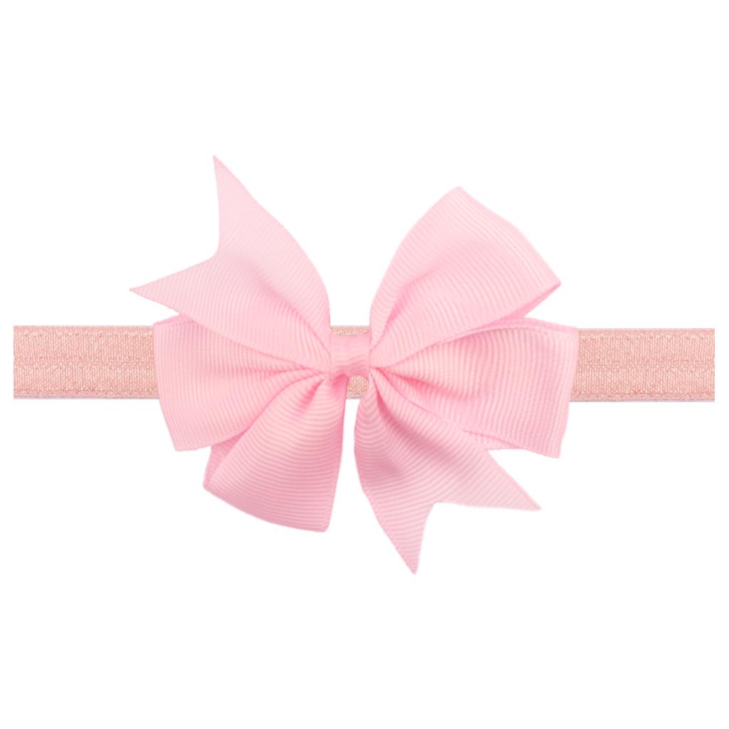 European & American Baby Bow Swallowtail Headband - 21 Solid Colors