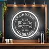Garage Custom LED Neon Sign USB Wall-Mounted Decor Check Engine Man Cave White Auto Light for Showrooms Gifts Circular