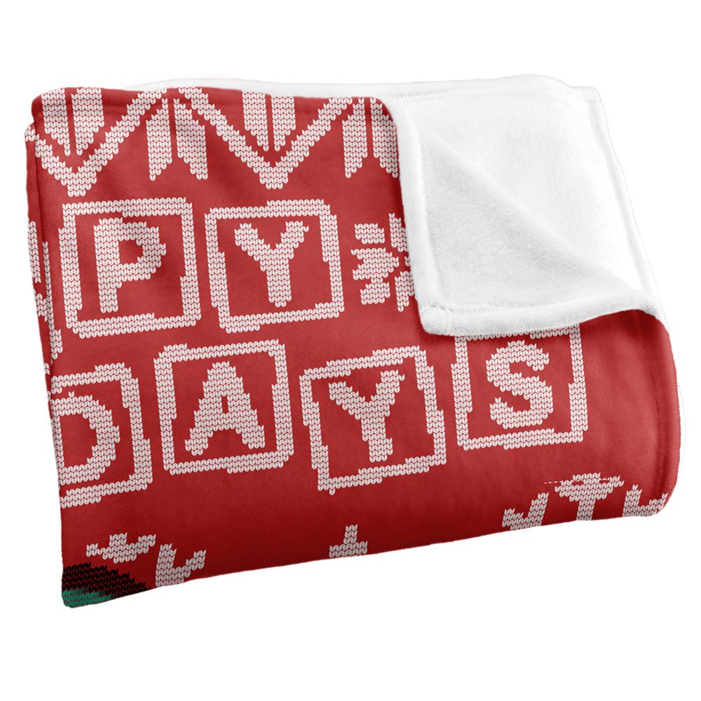 Sesame Street Silky Christmas Sweater Elmo Supersoft Blanket