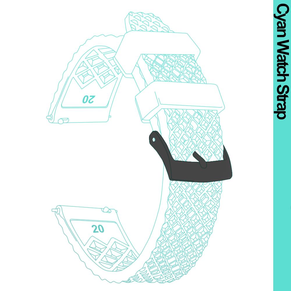20mm/22mm Honeycomb Pattern FKM Rubber Watch Band Quick Release Spring Bars For Seiko SRP775Sweatproof Durable Replacement Strap