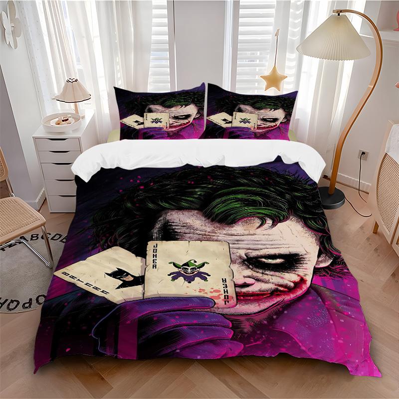 

3pcs Joker Cards Bedding Set, Soft Polyester Duvet Cover and Pillowcases Machine Washable Seasons all suitable & Guest Room Decor246 135x200cm