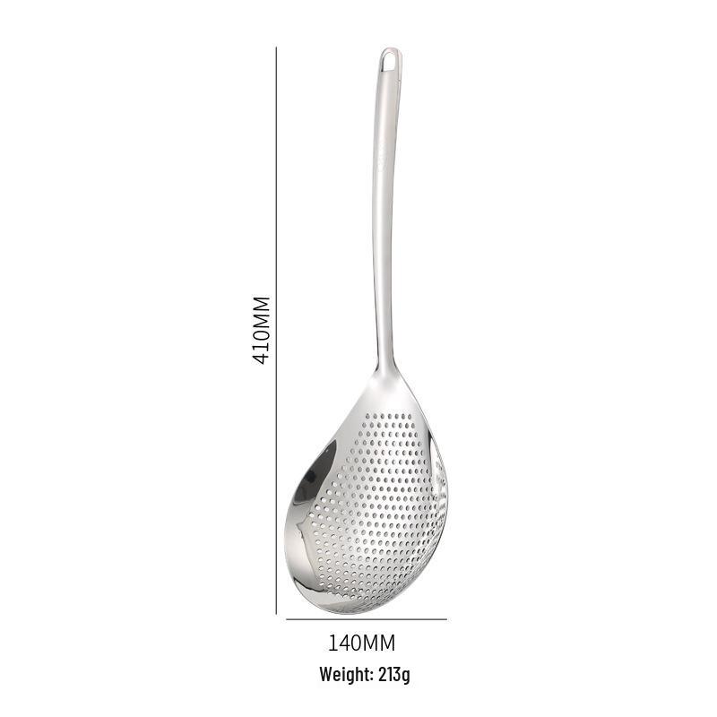304 Rostfritt Stål Stor Masksked för Kök, Restaurang, Fritering, Dumplings och Sichuanpepparkorn