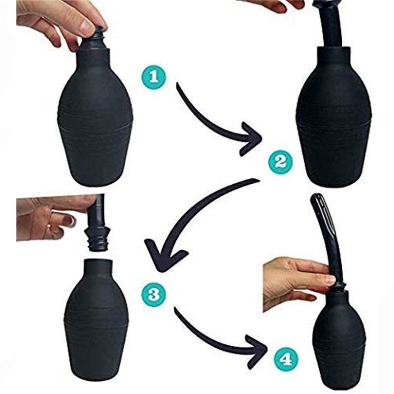 Silicone Cleaning Enema Bulb Safe Flow Flush Cleaning Tool for Anus Vagina Reusable Cleaning Syringe Kit Personal Hygiene Aid