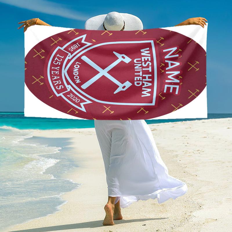 Personalized Getafe FC Crest Beach Towel Microfiber Beach Towel Thin Absorbent for Beach Swimming Yoga Bath Sports. 0910136