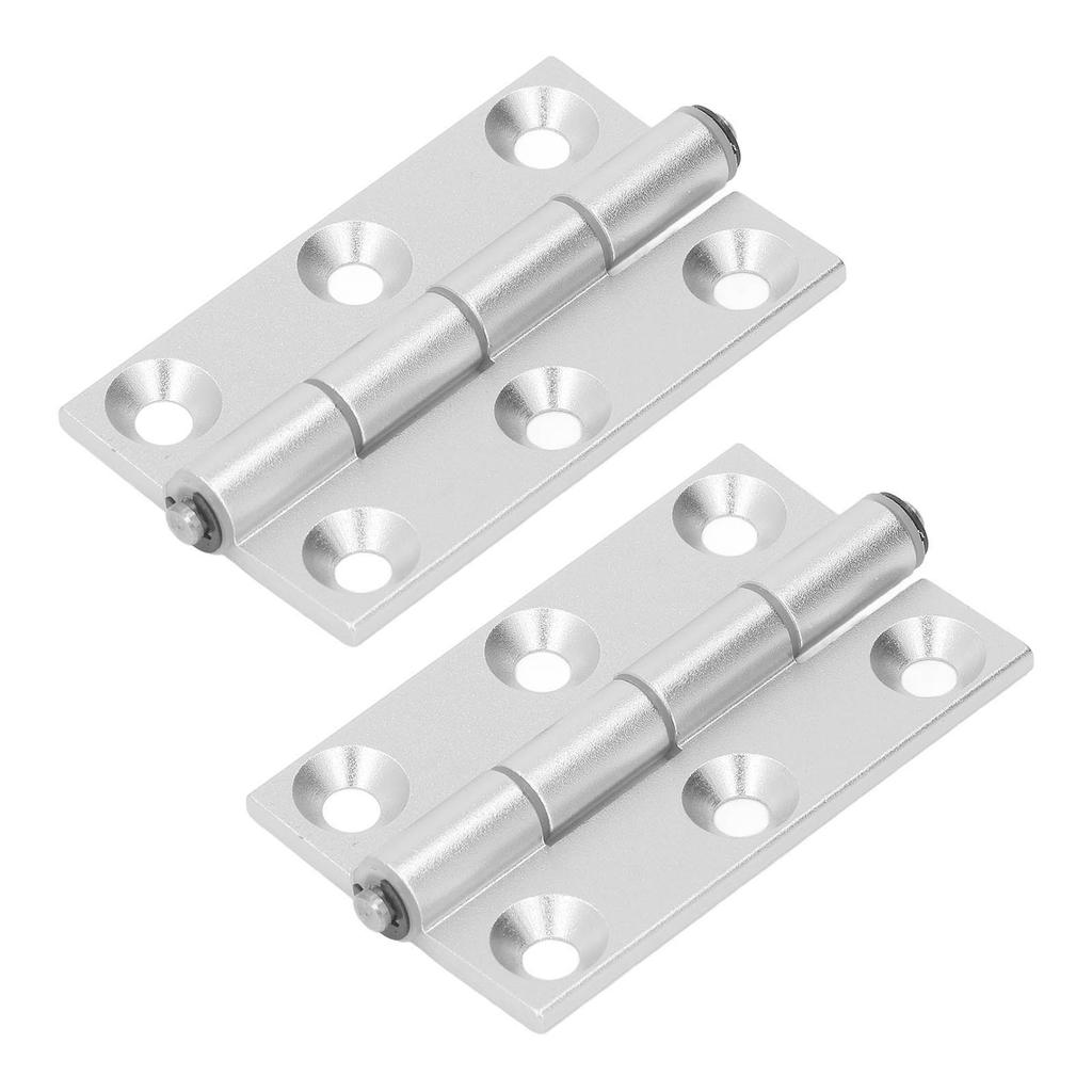 2Pcs Flat Hinge Folding Aluminum Profile Resin Bushing Axes Square Door Hardware