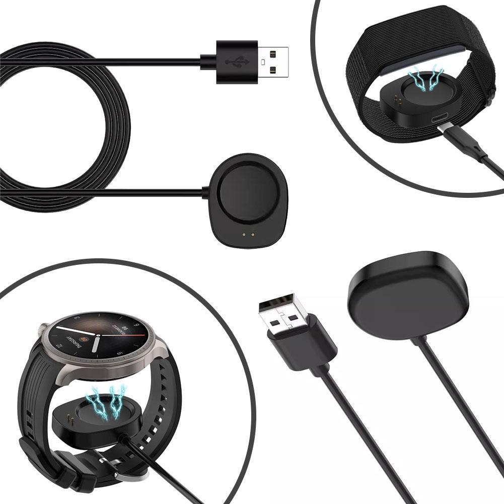 For Amazfit Helio A2445 Smartwatch Charger Magnetic Charging Cable Compatible with Huami Watches Fast Power Cord