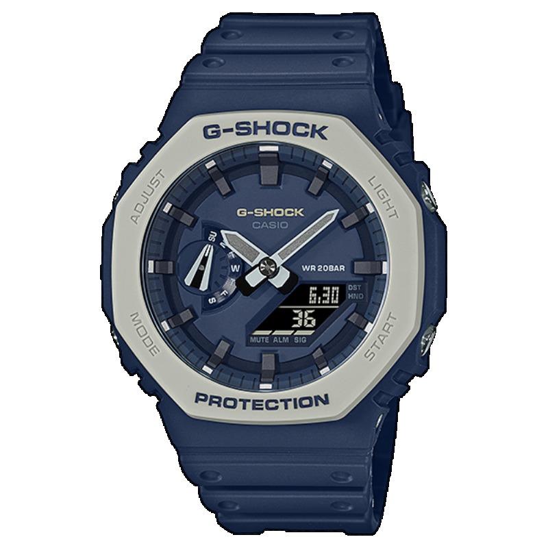 

Casio G-SHOCK Men s Resin 200M Water Resistant Analog Shock Resistant Quartz Watch GA-2110ET-2A синий