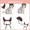 Fun And Playful Cat And Dog Costume Wig Set With Horns And Cute Bob Style