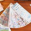 25 Sheets Sticker Book Colorful World Series Ins Style Basic Pattern DIY Memo Key Marking Stickers, Copperplate Paper+PET