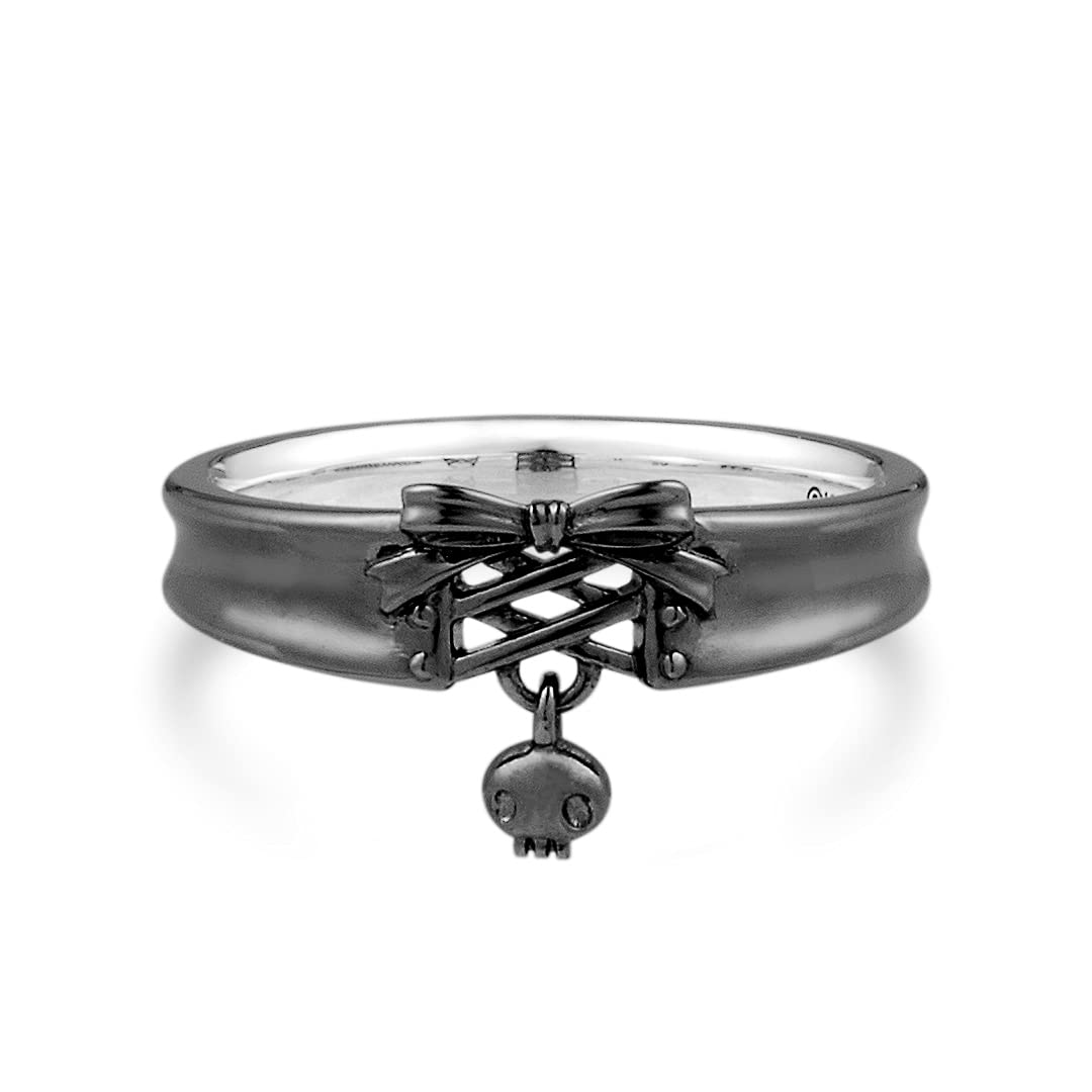 

Sanrio My Melody Kuromi Corset Ring Silver Accessories Jewelry Present [U-Treasure] (Black Coating) Women s (No. 7)