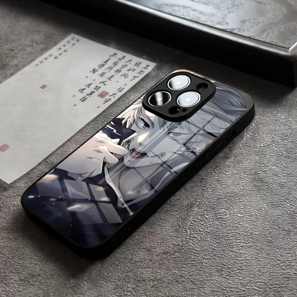 Jujutsu Kaisen Anime Inumaki Toge Phone Case For IPhone 16 Pro Max 15 Plus 14 Pro 12 11 13 Mini X XR XS Max 8 7 SE Glass Cover