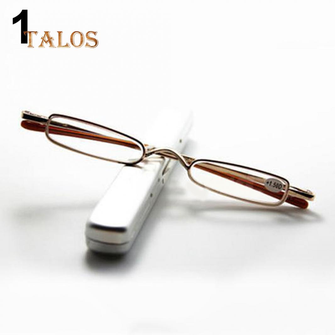 

Модные портативные очки для чтения, чехол-тубус для ручки, 1,00–4,00 диоптрий, здоровье +3.00 Strength