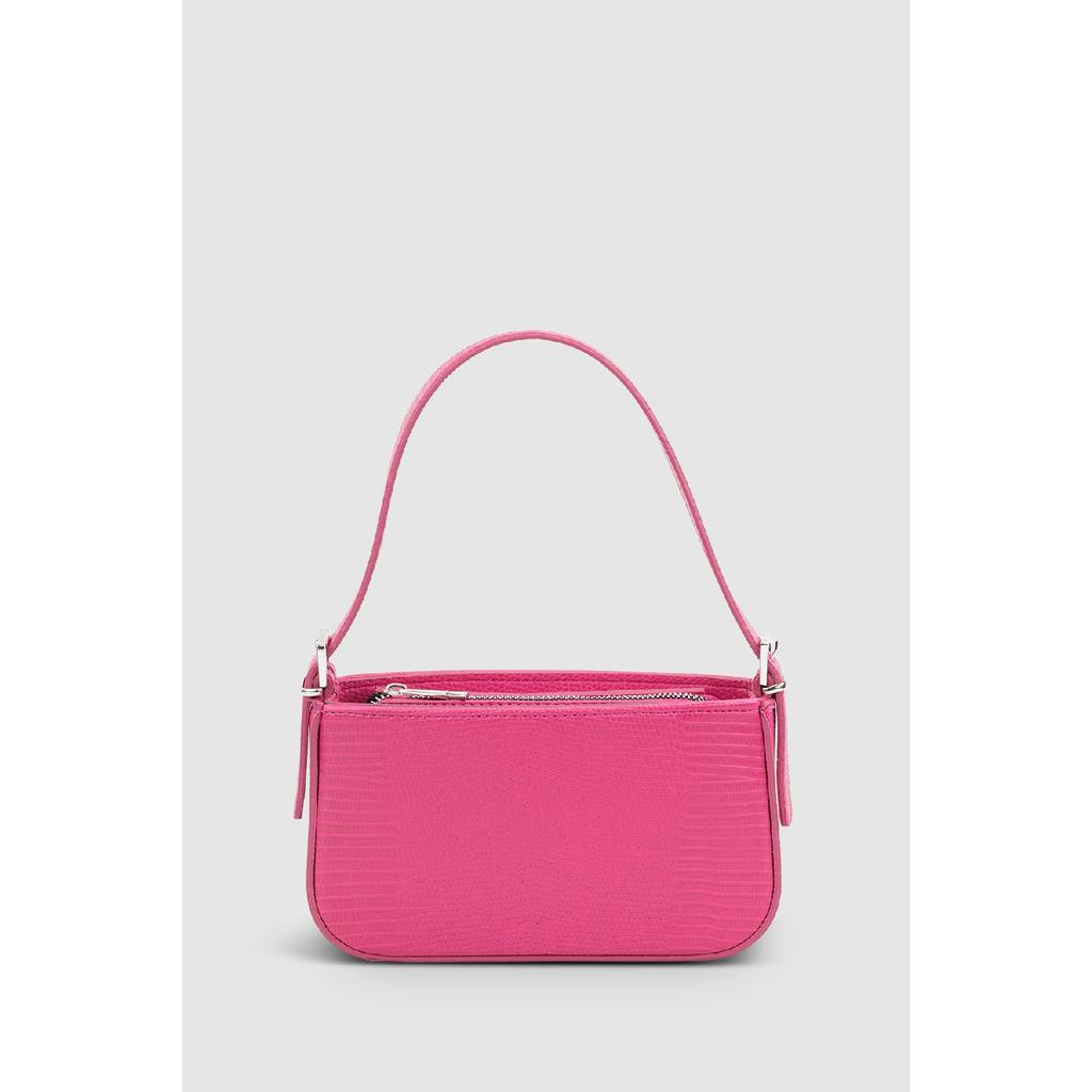 Women's Neon Green Buckle Adjustable Strap Baguette Bag 208