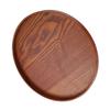 Round Shape Wooden Plate Brown Tea Tray Coffee Serving Wood Serving Tray  Home Kitchen