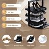 4 Tier Multi-Functional pull-out Shoe Cabinet Suitable for Entryway and corridors Adjustable Height Retractable Metal Stackable