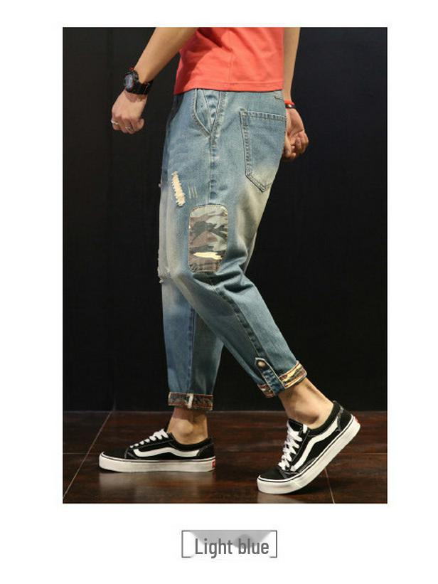 

Модные мужские рваные джинсы — свободный крой в японском стиле, узкие и большие размеры, укороченные для комфорта 30