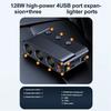 7-in-1 128W Car Charger Adapter PD QC3.0 Socket Splitter C28 Conversion Plug Quick Charge Adapter Acesssories