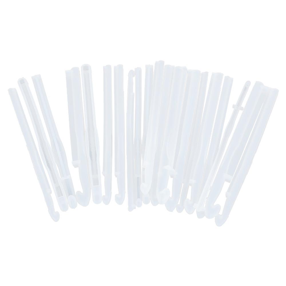 20pcs Silicone Silicone Craft Moulds White Resin Silicone Mold Crochet Hooks Mould Yarn Crafts