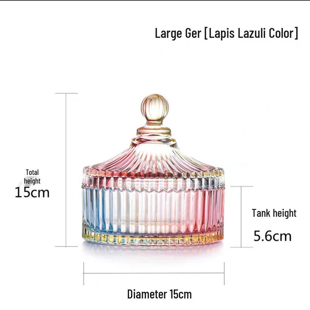 European Glass Candy Jar with Lid – Transparent Storage for Tea, Snacks, Seasonings, Candy, and Dried Fruit