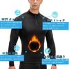Nesseo Winter Compression Long Thermal High Power for Running Men's Undershirt, Fleece-Lined, Sleeve, Undershirt, Neck, Stretch, Sweat-Wicking,