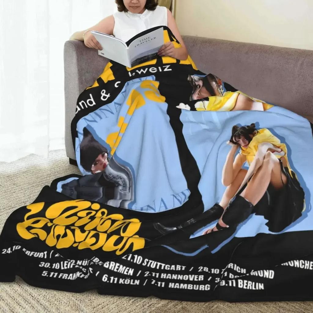 Warm Soft Blankets Camping Nina Chuba Throw Blanket Tour Flannel Bedspread For Bedroom Funny Sofa Bed Cover