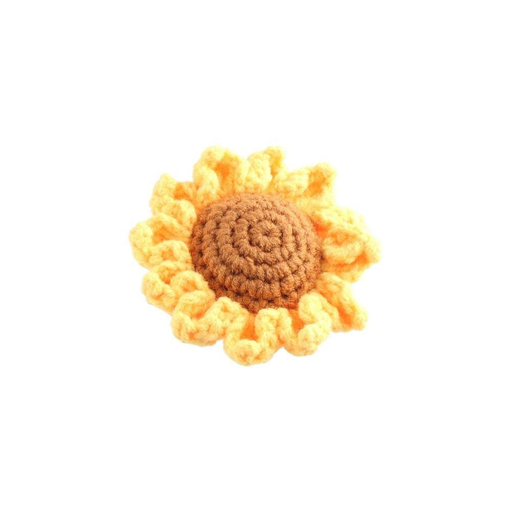 Sunflower Knitted Strawberry Fruits Cartoon Hand Knitted Strawberry Wool Cute Fruit Accessories