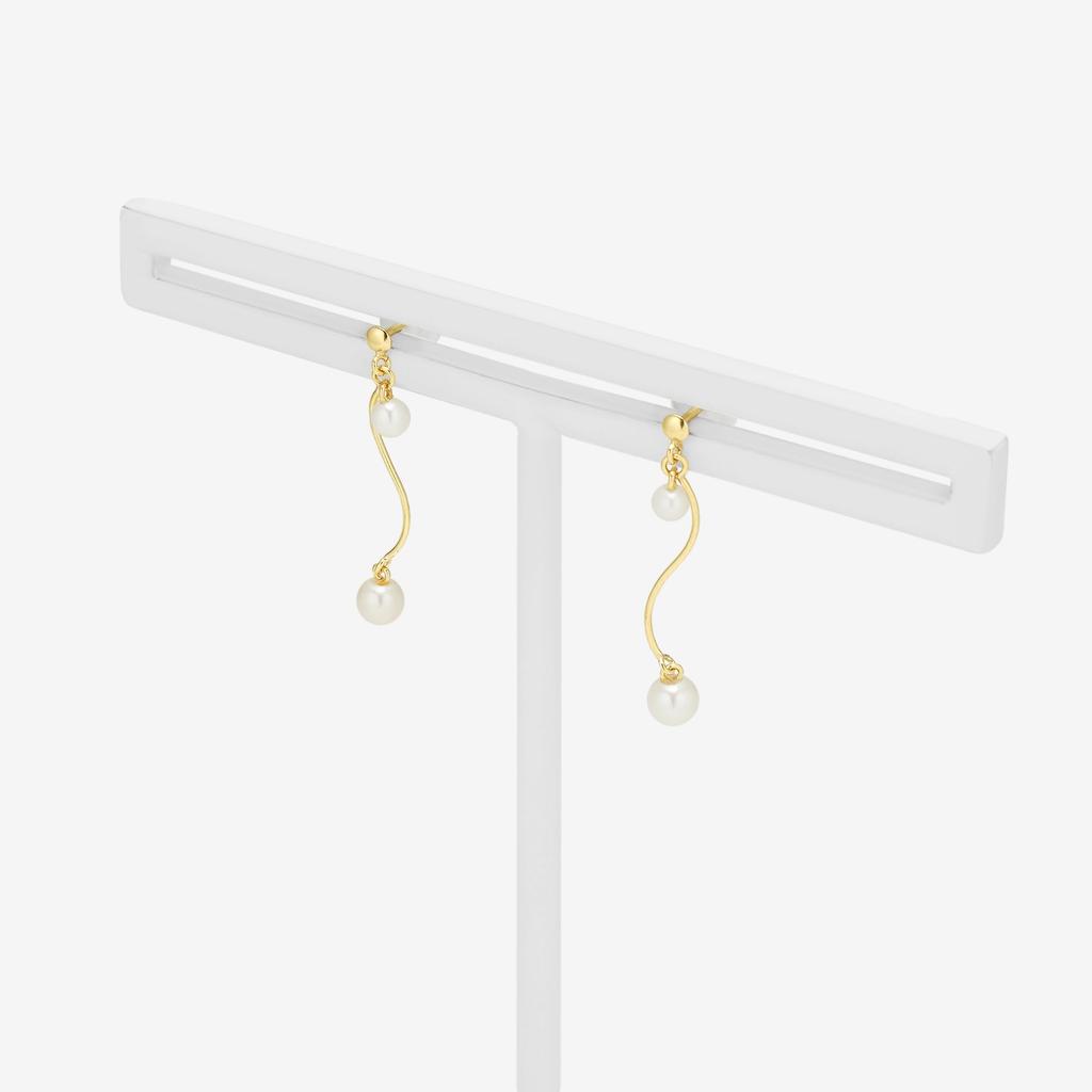 [Official] ESTELLE Women's Earrings In 10K Yellow Gold with June Birthstone Freshwater Pearl (Product Code: 0242-0830-0019-0000)