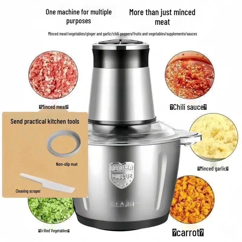Stainless Steel Electric Meat Grinder & Multi-function Kitchen Appliance