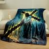 Religious Icon Jesus Carrying Cross BlanketFlannel Blanket for Bedroom, Living Room, Sofa, and Nap