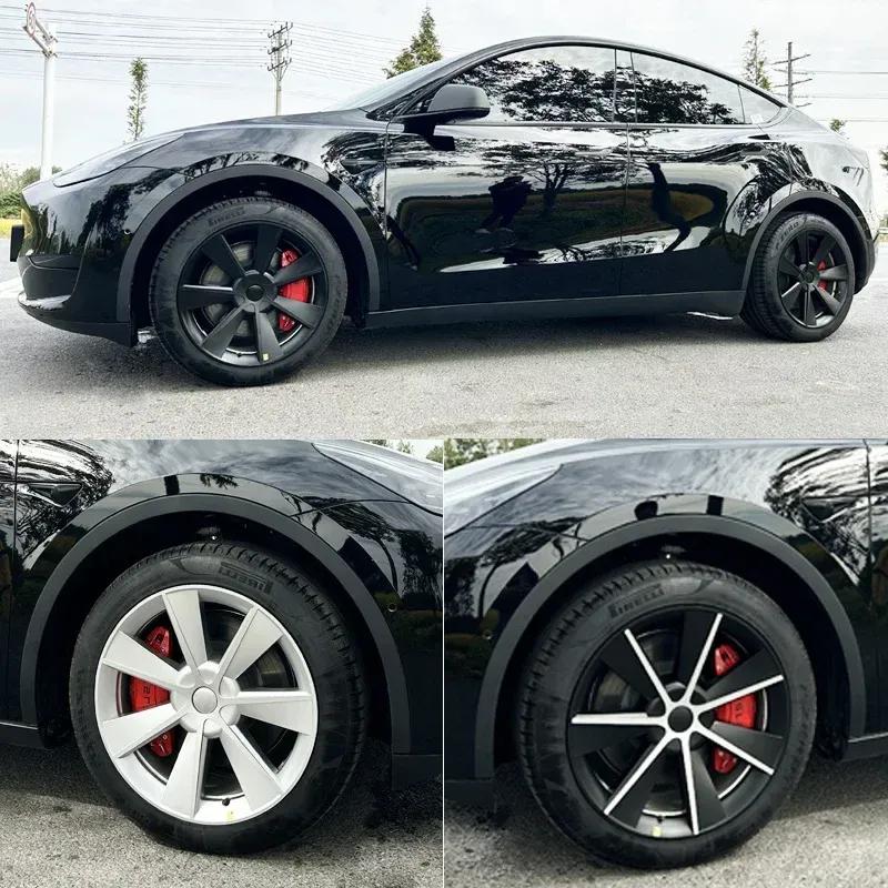 4PCS HubCap Performance Replacement Wheel Cap Automobile 19-Inch Hub cap Full Rim Cover Accessories for Tesla Model Y 2018-2023