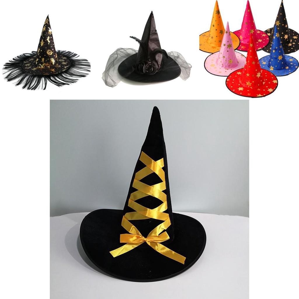 Rose Witch Hat In Red Black And Purple Perfect For Halloween Party And Costume