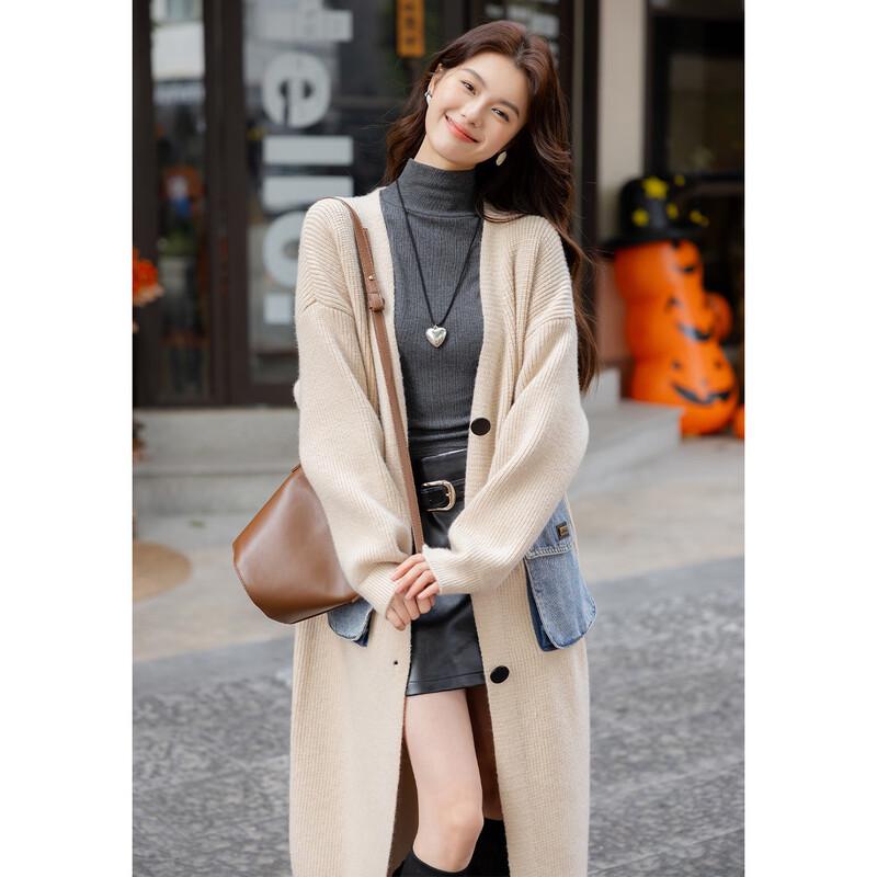 

Mokana Women s Autumn/Winter Elegant Loose Knit Cardigan One Size